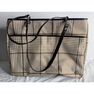 Lauren Ralph Lauren Tweed Houndstooth Plaid Purse Shoulder‎ Bag